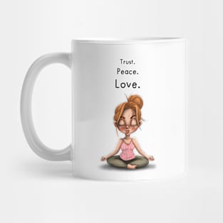 Trust, peace and love Mug